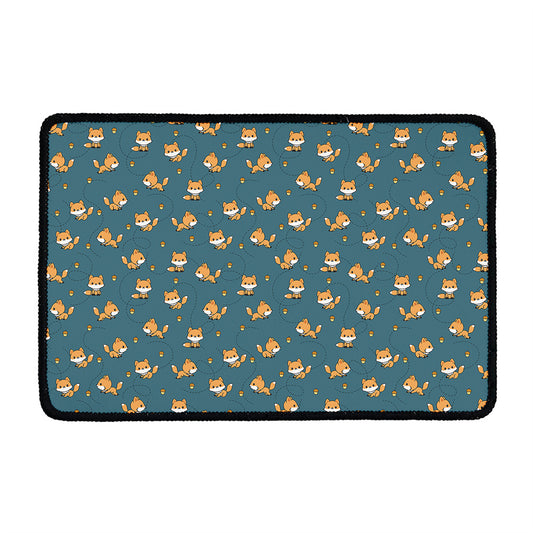 Baby Fox Pattern Print Kitchen Mat