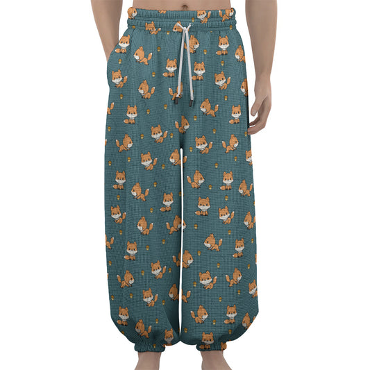 Baby Fox Pattern Print Lantern Pants