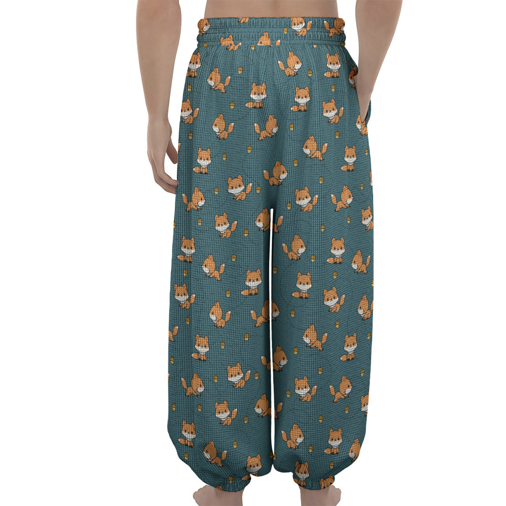 Baby Fox Pattern Print Lantern Pants