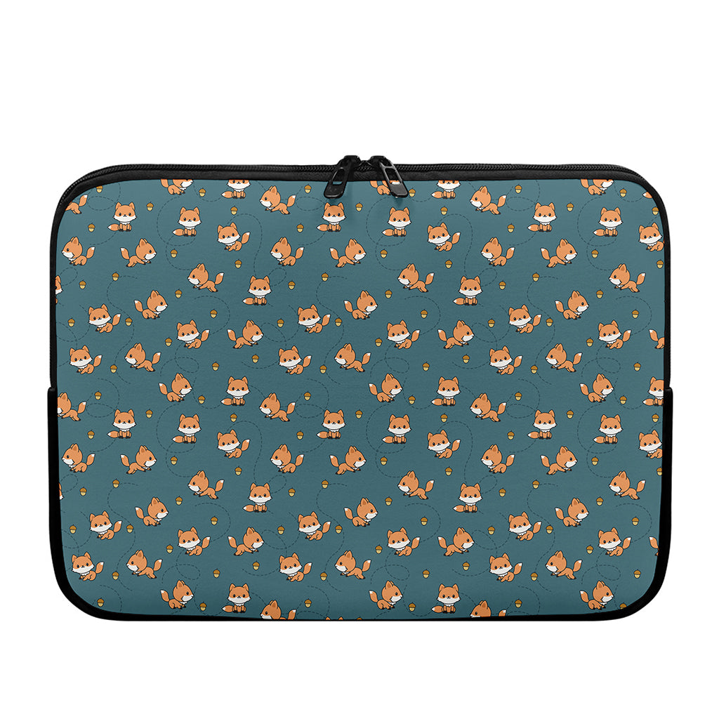 Baby Fox Pattern Print Laptop Sleeve
