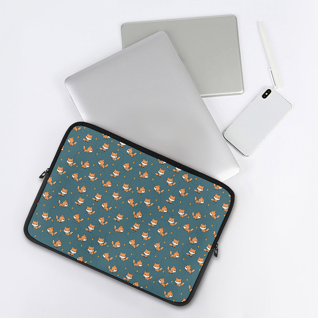 Baby Fox Pattern Print Laptop Sleeve