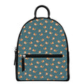 Baby Fox Pattern Print Leather Backpack