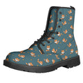 Baby Fox Pattern Print Lace-Up Boots