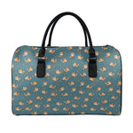 Baby Fox Pattern Print Leather Duffle Bag