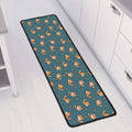 Baby Fox Pattern Print Long Kitchen Mat