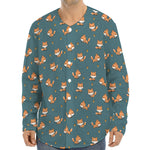 Baby Fox Pattern Print Long Sleeve Baseball Jersey