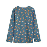 Baby Fox Pattern Print Long Sleeve Short Coat