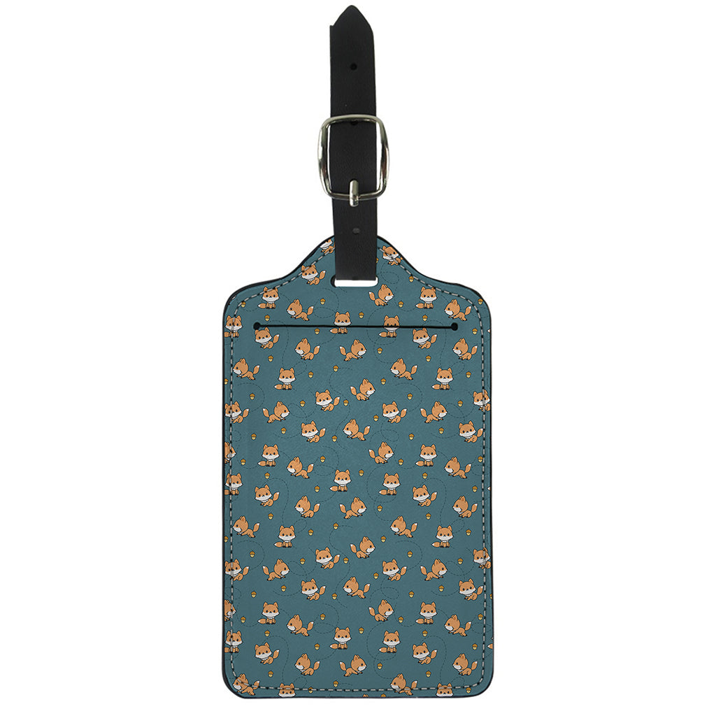 Baby Fox Pattern Print Luggage Tag