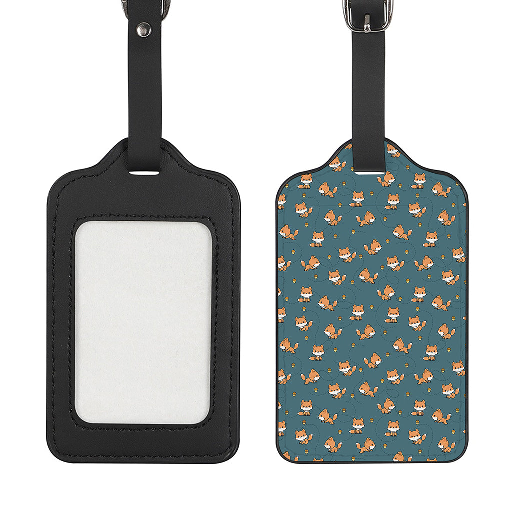 Baby Fox Pattern Print Luggage Tag