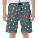 Baby Fox Pattern Print Men's Beach Shorts