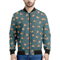 Baby Fox Pattern Print Men's Bomber Jacket