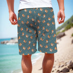 Baby Fox Pattern Print Men's Cargo Shorts