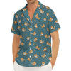 Baby Fox Pattern Print Men's Deep V-Neck Shirt