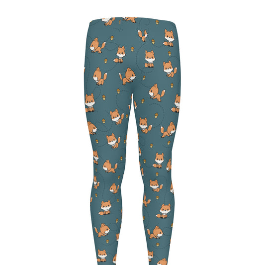 Baby Fox Pattern Print Men's leggings