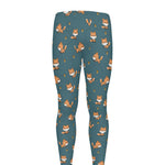 Baby Fox Pattern Print Men's leggings