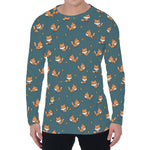 Baby Fox Pattern Print Men's Long Sleeve T-Shirt