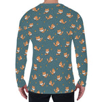 Baby Fox Pattern Print Men's Long Sleeve T-Shirt