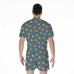 Baby Fox Pattern Print Men's Rompers