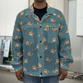 Baby Fox Pattern Print Men's Shirt Jacket