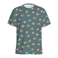 Baby Fox Pattern Print Men's Athletic T-Shirt