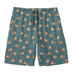 Baby Fox Pattern Print Men's Swim Trunks