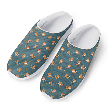 Baby Fox Pattern Print Mesh Casual Shoes