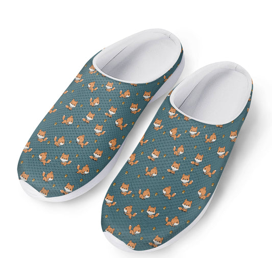 Baby Fox Pattern Print Mesh Casual Shoes