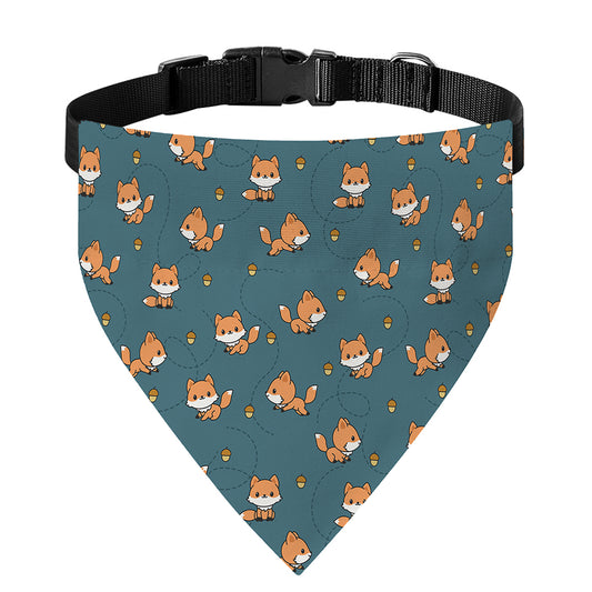 Baby Fox Pattern Print Over The Collar Dog Bandana