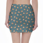 Baby Fox Pattern Print Pencil Mini Skirt
