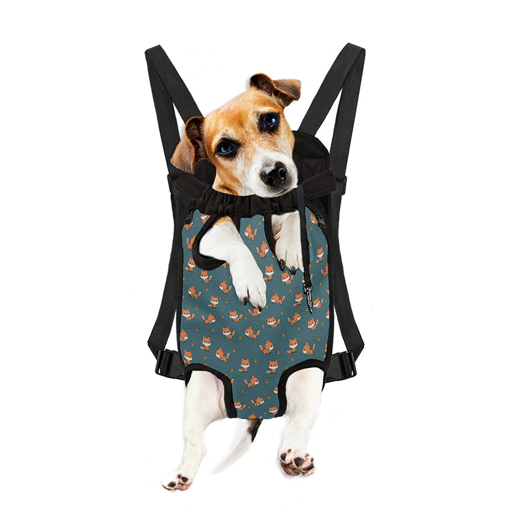 Baby Fox Pattern Print Pet Carrier Backpack