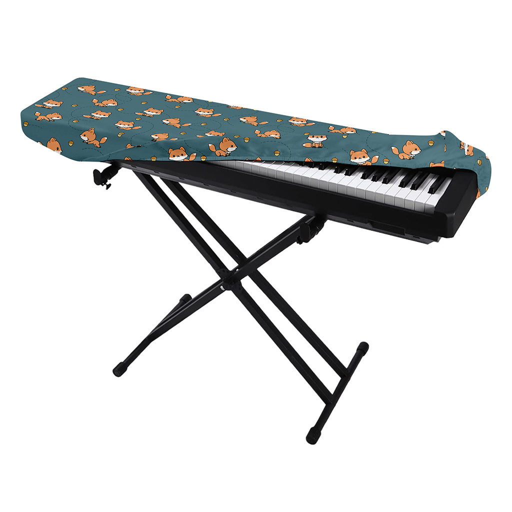 Baby Fox Pattern Print Piano Keyboard Cover