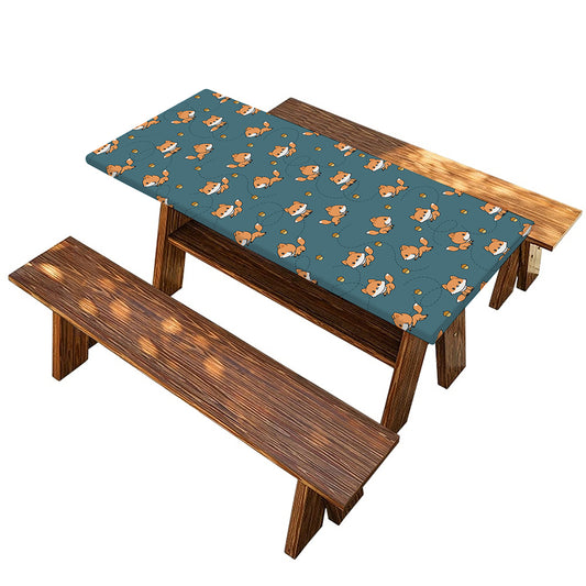 Baby Fox Pattern Print Picnic Table Cover