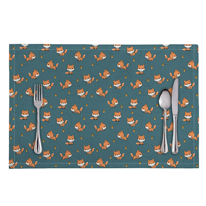 Baby Fox Pattern Print Placemat