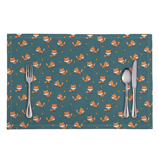 Baby Fox Pattern Print Placemat