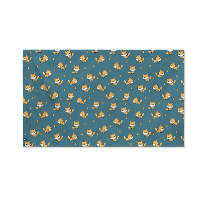 Baby Fox Pattern Print Polyester Flag