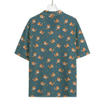 Baby Fox Pattern Print Rayon Hawaiian Shirt