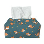 Baby Fox Pattern Print Rectangle Tissue Box Cover