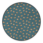 Baby Fox Pattern Print Round Floor Mat