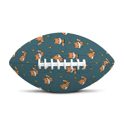 Baby Fox Pattern Print Rugby Ball
