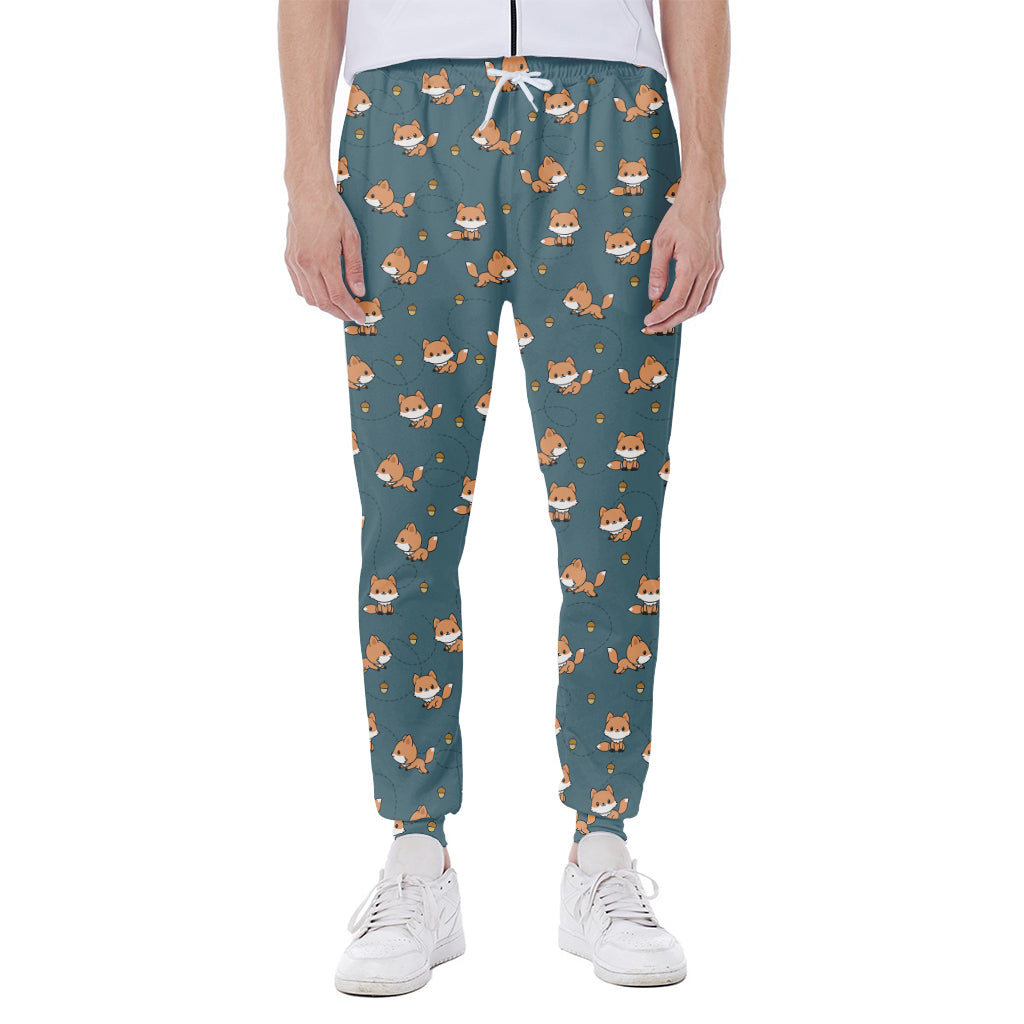 Baby Fox Pattern Print Scuba Joggers