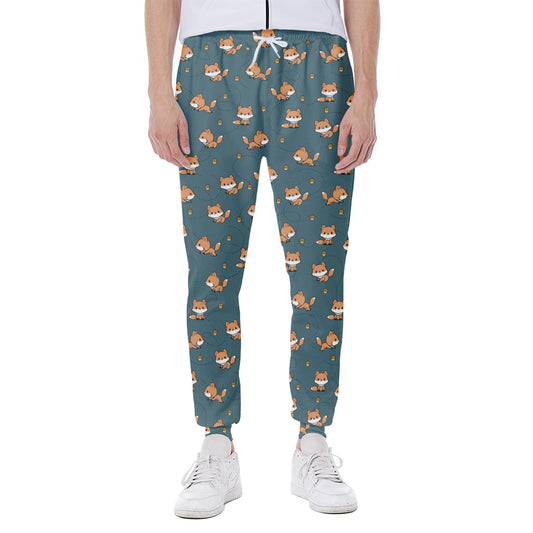 Baby Fox Pattern Print Scuba Joggers