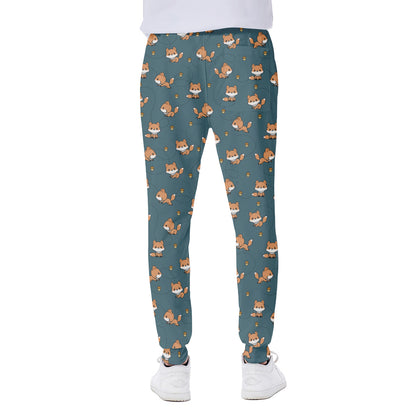 Baby Fox Pattern Print Scuba Joggers