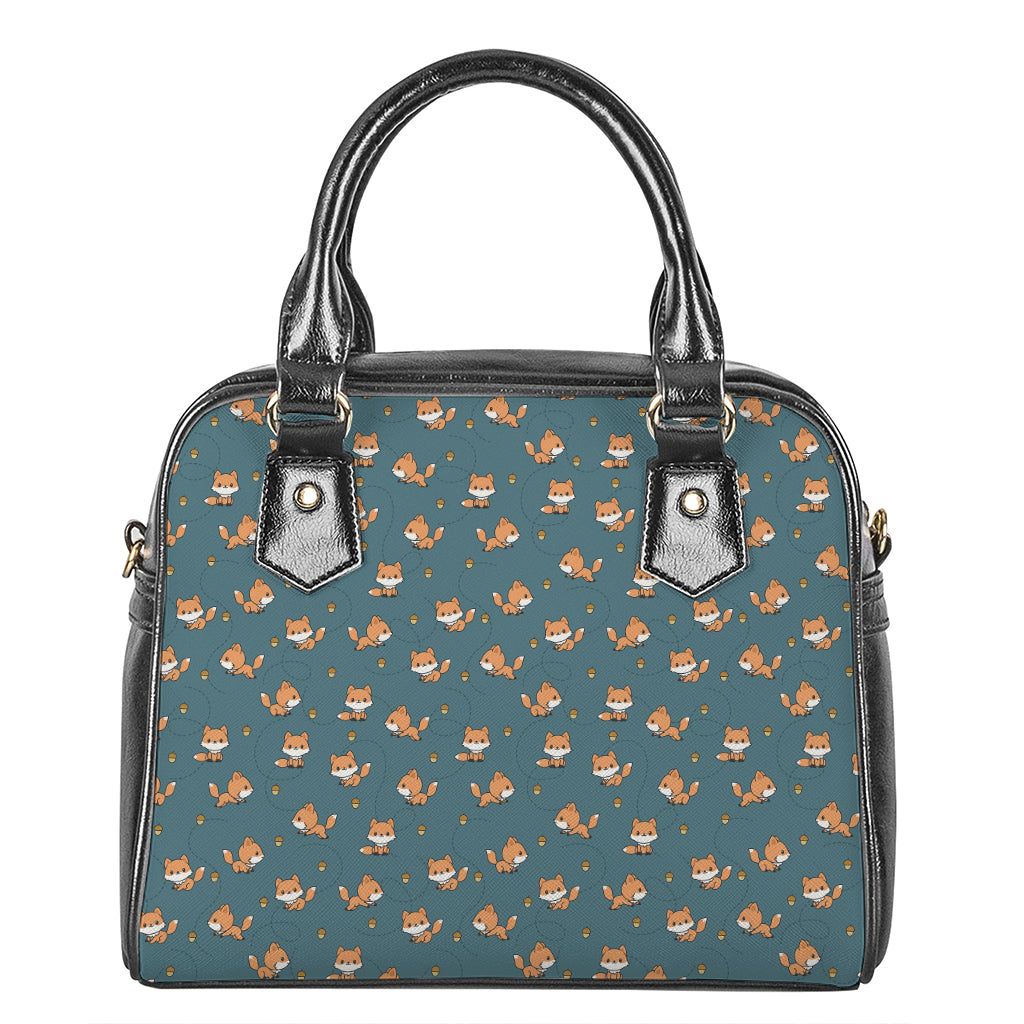Baby Fox Pattern Print Shoulder Handbag