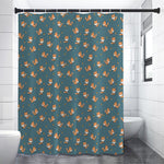 Baby Fox Pattern Print Shower Curtain