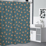 Baby Fox Pattern Print Shower Curtain