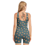 Baby Fox Pattern Print Sleeveless One Piece Swimsuit