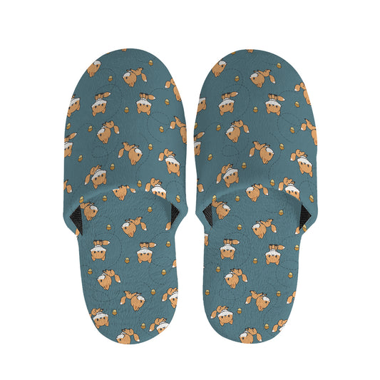 Baby Fox Pattern Print Slippers
