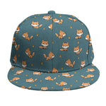 Baby Fox Pattern Print Snapback Cap