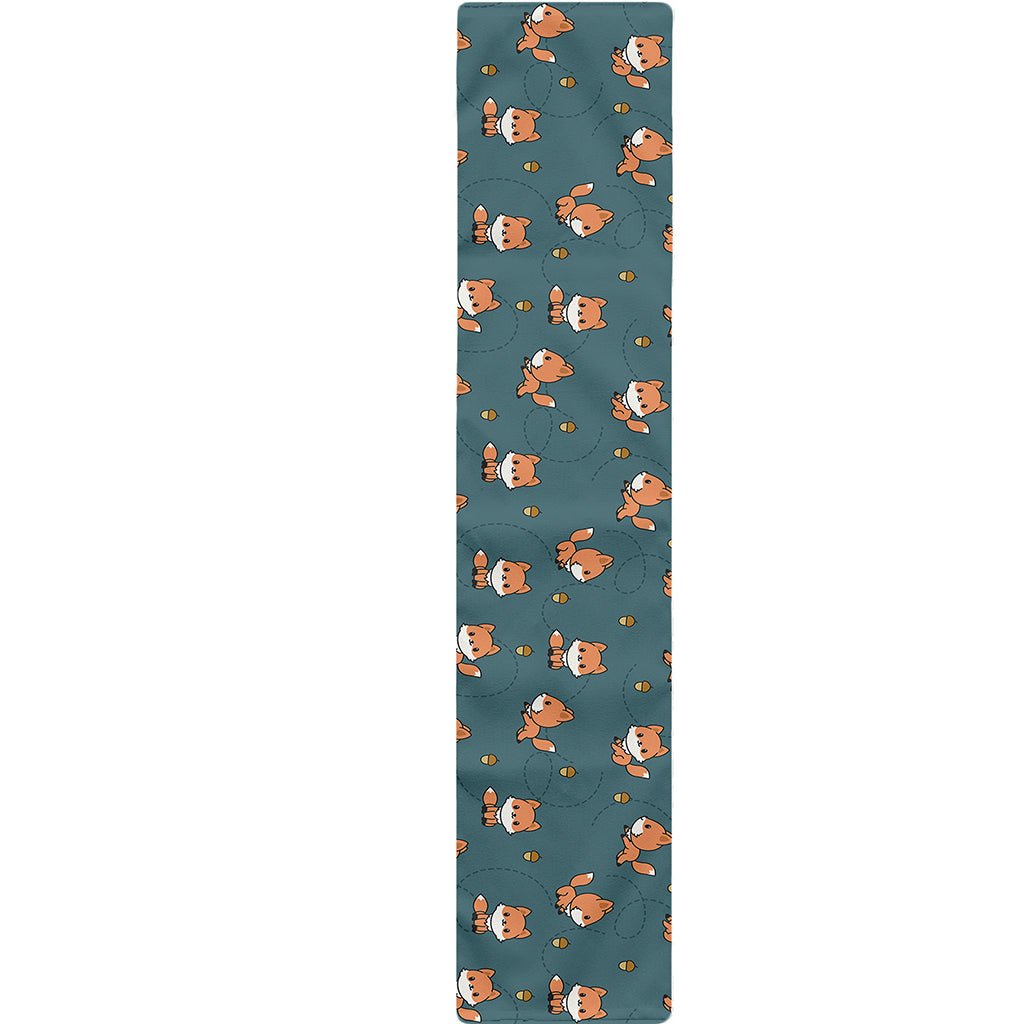 Baby Fox Pattern Print Table Runner