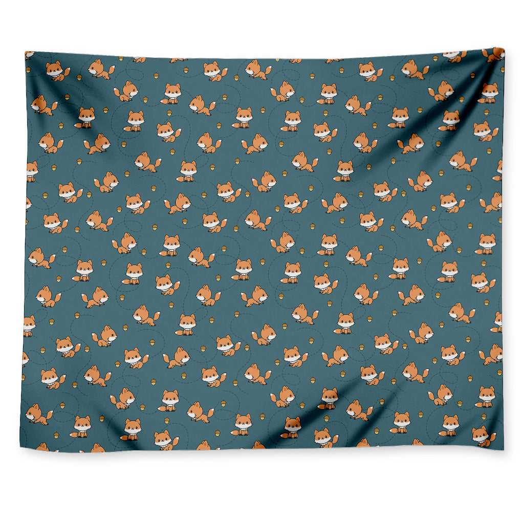 Baby Fox Pattern Print Tapestry
